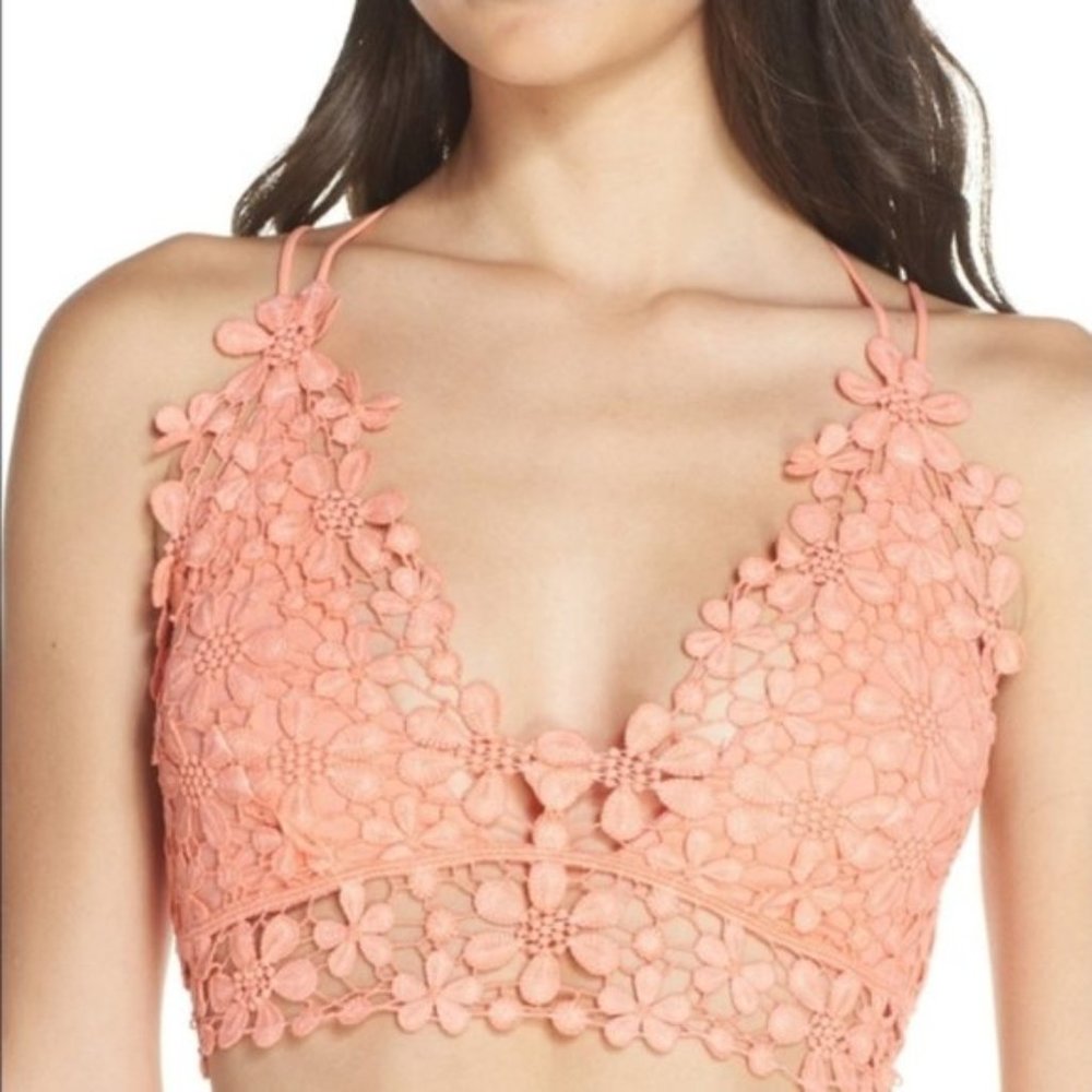 Free People Miss Dazie Coral Bralette NWT